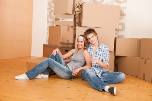 Removal team preparing goods for a Waterloo house move