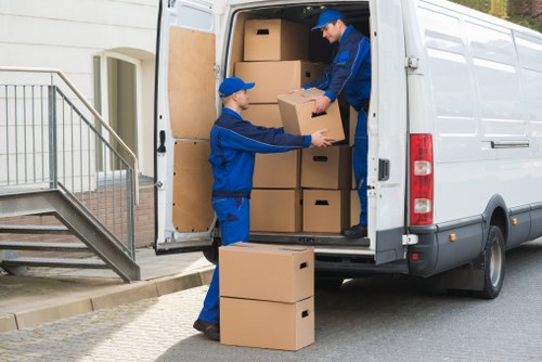 Moving preparation with packed boxes ready for transport in Waterloo