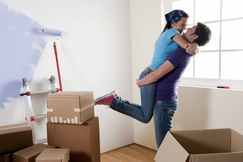 Packers handling household items for a Waterloo move