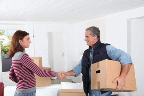 Local office movers handling desks and equipment in Waterloo