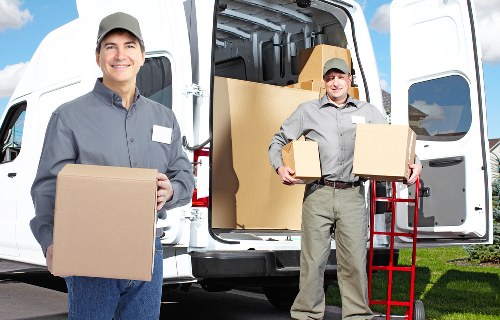 Waterloo office relocation team loading furniture for transport