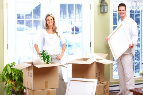 Packed student belongings ready for transport in Waterloo